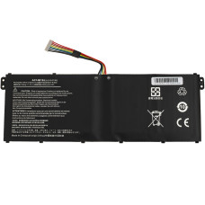 Акумуляторна батарея для ноутбука Acer AC14B18J, 11.4V 3600mAh, сумісна з Aspire ES1-511, Aspire ES1-512, Aspire ES1-523, Aspire ES1-524, Aspire ES1-533, чорна
