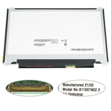 Матрица 11.6" B116XTN02.3 (1366*768, 30pin(eDP), LED, SLIM(вертикальные ушки по краям), глянец, разъем справа внизу) для ноутбука (renew)