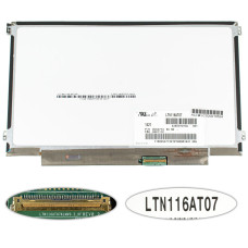 Матрица 11.6" LTN116AT07 (1366*768, 40pin, LED, SLIM (горизонтальные ушки), матовая, разъем справа внизу) для ноутбука (renew)
