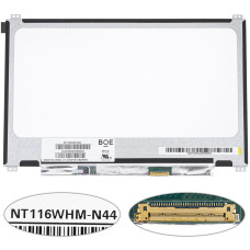 Матрица 11.6" NT116WHM-N44 (1366*768, 30pin(eDP), LED, SLIM(вертикальные ушки по краям), матовая, разъем справа внизу) для ноутбука