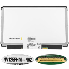 Матрица 12.5" NV125FHM-N62 (1920*1080, 30pin(eDP, IPS), LED, SLIM(горизонтальные ушки), матовая, разъем справа внизу, th=2.8) для ноутбука