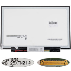 Матрица 12.5" B125XTN01.0 (1366*768, 30pin(eDP), LED, SLIM(без планок и ушек), матовая, разъем справа внизу, for Lenovo X230, X240) для ноутбука (renew)