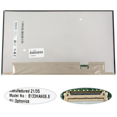 Матрица 13.3" B133HAN06.8 (1920*1080, 30pin(eDP, IPS, цвет 16.7M, 72%) LED, SLIM(без доп. панели !!!), матовая, разъем справа внизу) для ноутбука