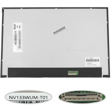 Матрица 13.3" NV133WUM-T01 touch (1920*1200, 40pin(eDP, IPS) LED, SLIM(без доп панели), матовая, разъем справа внизу) для ноутбука