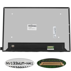 Матрица 13.3" NV133WUM-N41 (1920*1200, 30pin(eDP, IPS), LED, SLIM(без доп панели), матовая, разъем справа внизу) для ноутбука