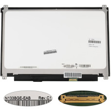 Матрица 13.3" N133BGE-EAB (1366*768, 30pin(eDP), LED, SLIM(вертикальные ушки), матовая, разъем справа внизу) для ноутбука (renew)