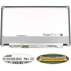Матриця 13.3" N133HSE-EA3 Rev.C3 IPS FHD 1920×1080 eDP 30pin LED Slim матова, роз’єм зліва знизу, вертикальні вушка