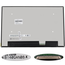 Матрица 14.0" B140QAN08.K (2880*1800, 40pin(eDP, 120Hz, 100%  sRGB), LED, SLIM(без доп панели), матовая, разъем справа внизу) для ноутбука