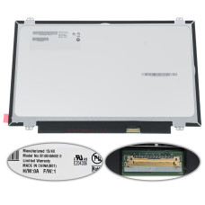 Матрица 14.0" B140HAN02.0 (1920*1080, 30pin(eDP, 220cd/m2 (!!!),  IPS), LED, SLIM (вертикальные ушки), матовая, разъем справа внизу) для ноутбука (renew)