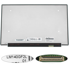Матрица 14.0" LM140GF2L01 (2560*1600, 40pin(eDP, 400cd/m2 (!!!), IPS, цветопередача: 100% sRGB),, LED, SLIM (без планок и ушек), матовая, разъем справа внизу) для ноутбука