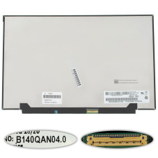 Матрица 14.0" B140QAN04.0 (2880*1800, 40pin(eDP, LTPS, 90Hz, 1.07B, 400cd/m2), LED, SLIM(без планок и ушек), матовая, разъем справа внизу) для ноутбука