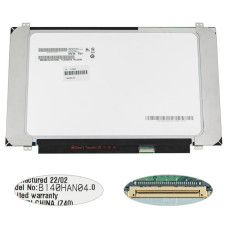 Матрица 14.0" B140HAN04.0 (1920*1080, 30pin(eDP, IPS, 250cd/m2, 45% NTSC), LED, SLIM (вертикальные ушки), матовая, разъем справа внизу, дп=220 (narrow border)) для ноутбука