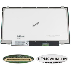 Матриця 14" NT140WHM-T01 Touch 1366×768 eDP 40pin LED Slim глянець, роз’єм справа знизу