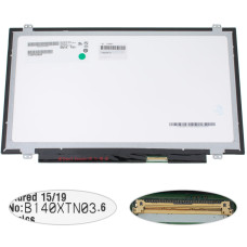 Уценка! матрица 14.0" B140XTN03.6 (1366*768, 40pin, LED, SLIM (вертикальные ушки), глянец, разъем справа внизу) для ноутбука