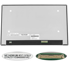 Матрица 14.0" NE140WUM-NY1 (1920*1200, 40pin(eDP, 165Hz, 400cd/m2, цвет 99% sRGB), LED, SLIM(без доп. панели), матовая, разъем справа внизу) для ноутбука