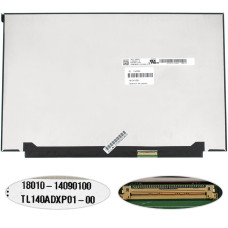 Матрица 14.0" TL140ADXP01-00 (2560*1600, 40pin(eDP, 200Hz, IPS, 500cd/m2, цвет 100% DCI-P3), LED, SLIM (без планок и ушек), матовые, разъем справа внизу) для ноутбука