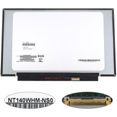 Матриця 14" NT140WHM-NS0 1366×768 eDP 30pin LED Slim матова, розʼєм справа знизу