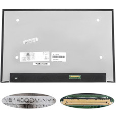 Матриця 14" NE140QDM-NY1 IPS 2560×1600 eDP 40pin 165Hz 100% sRGB матова Slim LED, конектор справа знизу