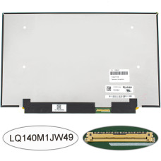 Матрица 14.0" LQ140M1JW49  (1920*1080, 40pin(eDP, IPS, 120HZ), LED, SLIM (без планок и ушек), матовая, разъем справа внизу, для HP EliteBook 1040 G4) для ноутбука