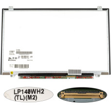 Матрица 14.0" LP140WH2-TLM2 (1366*768, 40pin, LED, SLIM (вертикальные ушки),  глянец, разъем справа внизу) для ноутбука (renew)