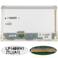 Матрица 14.0" LP140WH1-TLA1 (1366*768, 40pin, LED, NORMAL, глянцевая, разъем слева внизу) для ноутбука (renew)