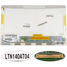 Матрица 14.0" LTN140AT04 (1366*768, 40pin, LED, NORMAL, глянцевая, разъем слева внизу) для ноутбука (renew)