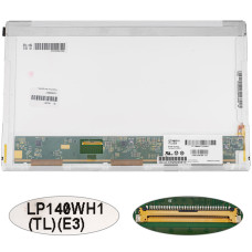 Матрица 14.0" LP140WH1-TLE3 (1366*768, 40pin, LED,NORMAL, глянец, разъем слева внизу) для ноутбука (renew)