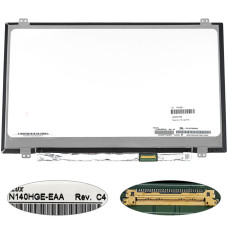 Матриця 14.0" N140HGE-EAA FHD 1920×1080, eDP 30pin, 220кд/м², LED Slim, матова, роз'єм праворуч (renew)