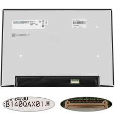 Матрица 14.0" B140QAX01.H touch (2560*1600, 40pin(eDP, IPS), LED, SLIM (без доп панели), матовая, разъем справа внизу) для ноутбука