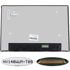 Матриця 14" NV140WUM-T09 сенсорна IPS 1920×1200, eDP 40pin, LED, Slim, матова, розʼєм справа (renew)
