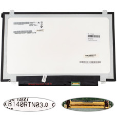 Матрица 14.0" B140RTN03.0 (1600*900, 30pin(eDP), LED, SLIM (вертикальные ушки), глянец, разъем справа внизу, for ASUS G46, Lenovo S3) для ноутбука (renew)