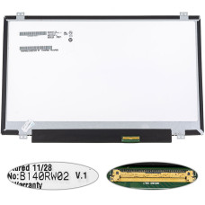 Матрица 14.0" B140RW02 V.1 (1600*900, 40pin, LED, SLIM (вертикальные ушки), матовая, разъем справа внизу) для ноутбука (renew)