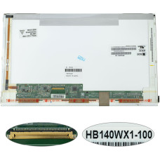 Матрица 14.0" HB140WX1-100 (1366*768, 40pin, LED, NORMAL, глянцевая, разъем слева внизу) для ноутбука