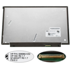 Матрица 14.0" M140NVF7 R0 (1920*1080, 40pin(eDP, IPS, 120HZ), LED, SLIM (без планок и ушек), матовая, разъем справа внизу, для HP EliteBook 1040 G4) для ноутбука