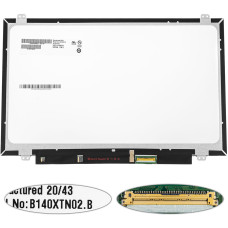 Матрица 14.0" B140XTN02.B (1366*768, 40pin (eDP), LED, SLIM (вертикальные ушки), глянец, разъем справа внизу) для ноутбука