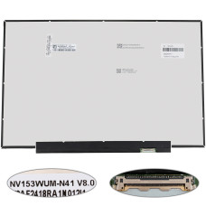 Матрица 15.3" NV153WUM-N41 (1920*1200, 30pin(eDP, IPS, 100% sRGB), LED, SLIM(без планок и ушек), матовая, разъем справа внизу) для ноутбука