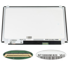 Матрица 15.6" NT156WHM-N10 (1366*768, 40pin, LED, SLIM(вертикальные ушки), глянец, разъем справа внизу) для ноутбука (renew)