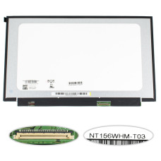 Матрица 15.6" NT156WHM-T03 touch (1366*768, 40pin(eDP), LED, SLIM(без планок и ушек), глянец, разъем справа внизу) для ноутбука