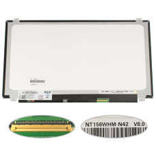 Матрица 15.6" NT156WHM-N42 (1366*768, 30pin(eDP), LED, SLIM(вертикальные ушки), глянцевая, разъем справа внизу) для ноутбука (renew)