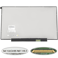 Матрица 15.6" NE156QHM-N61 (2560*1440, 40pin(eDP, IPS, 300cd/m2, 100% sRGB), LED, SLIM(без планок и ушек), матовая, разъем справа внизу) для ноутбука