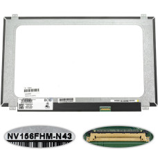 Уценка! матрица 15.6" NV156FHM-N43 (1920*1080, 30pin(eDP, 300cd/m2 (!!!),  цвет: 72%, IPS, контрастность 800:1, LED, SLIM(вертикальные ушки), матовая, разъем справа внизу) для ноутбука