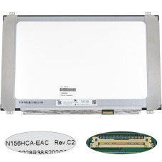 Матрица 15.6" N156HCA-EAC (1920*1080, 30pin(eDP, 300cd/m2 (!!!), IPS, цветопередача: 16.7M, 45% NTSC), LED, SLIM(вертикальные ушки), матовая, разъем справа внизу, ширина 350мм (narrow border)) для ноутбука