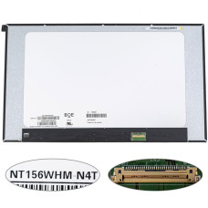 Матрица 15.6" NT156WHM-N4T (1366*768, 30pin(eDP), LED, SLIM(без доп. панели !!!), матовая, разъем справа внизу) для ноутбука