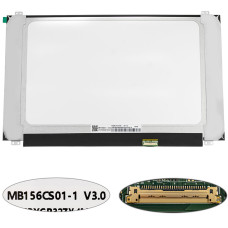 Матрица 15.6" MB156CS01-1 (1920*1080, 30pin(eDP, 250cd/m2 (!!!), IPS, цветопередача: 16.7M, 45% NTSC), LED, SLIM(вертикальные ушки), матовая, разъем справа внизу, ширина 350мм (narrow border)) для ноутбука