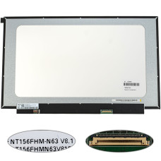 Матрица 15.6" NT156FHM-N63 (1920*1080, 30pin(eDP), LED, SLIM(без планок и ушек), матовая, разъем справа внизу) для ноутбука