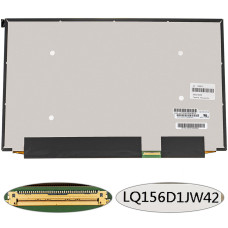 Матрица 15.6" LQ156D1JW42 (3840*2160, 40pin(eDP, IPS, 300cd/m2, цветопередача: 100%RGB), LED, SLIM(без планок и ушек), матовая, разъем справа внизу) для ноутбука