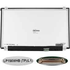 Матрица 15.6" LP156WHB-TPL1 (1366*768, 30pin(eDP), LED, SLIM(вертикальные ушки), матовая, разъем справа внизу) для ноутбука (renew)