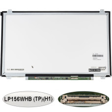Матрица 15.6" LP156WHB-TPH1 (1366*768, 30pin(eDP), LED, SLIM(вертикальные ушки), глянец, разъем справа внизу) для ноутбука (renew)