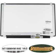 Матрица 15.6" NT156WHM-N42 (1366*768, 30pin(eDP), LED, SLIM(вертикальные ушки), матовая, разъем справа внизу) для ноутбука (renew)