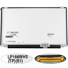 Матрица 15.6" LP156WH3-TPS1 (1366*768, 30pin(eDP), LED, SLIM(вертикальные ушки), матовая, разъем справа внизу) для ноутбука (renew)